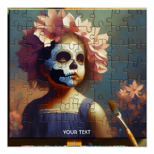 Póster Flores Chicas del rompecabezas de la fantasía (Anverso)