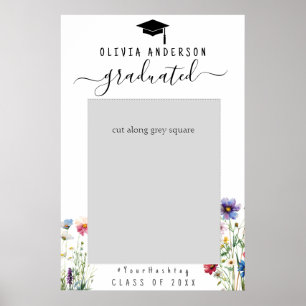 Póster Flores coloridas de la fiesta de graduaciónFoto Ma