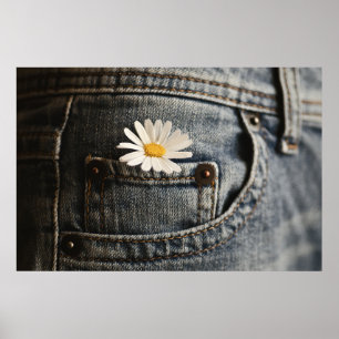 Póster Flores   Daisy en Jeans Pocket