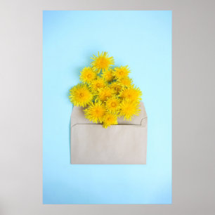 Póster Flores Dandelions en sobre