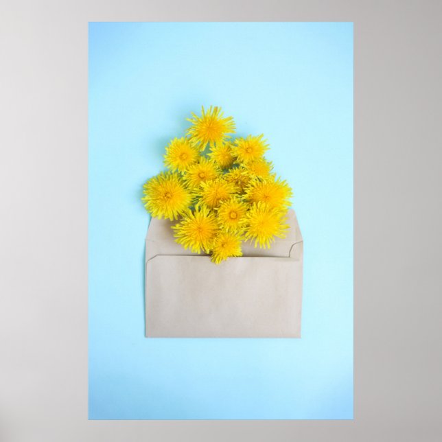 Póster Flores | Dandelions en sobre (Frente)