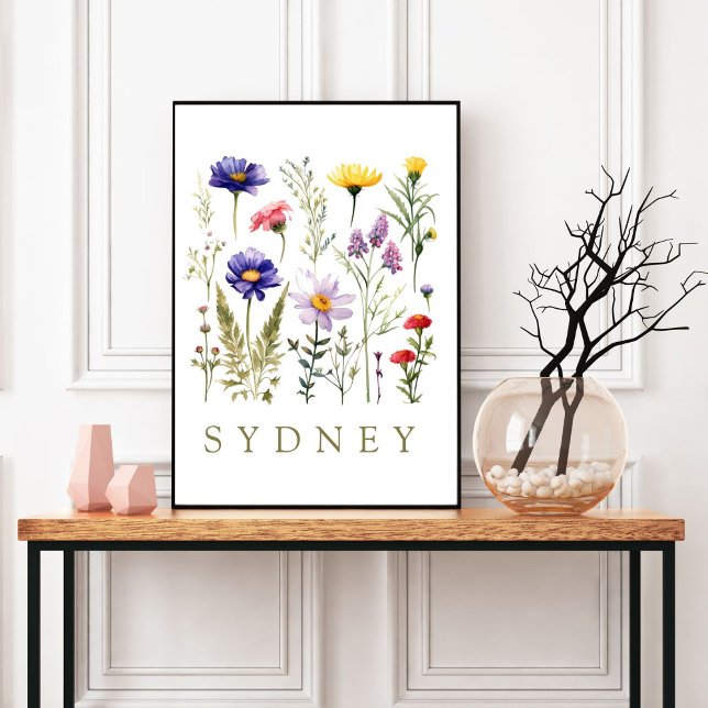 Póster Flores de abejas y flores silvestres de época mode (Subido por el creador)