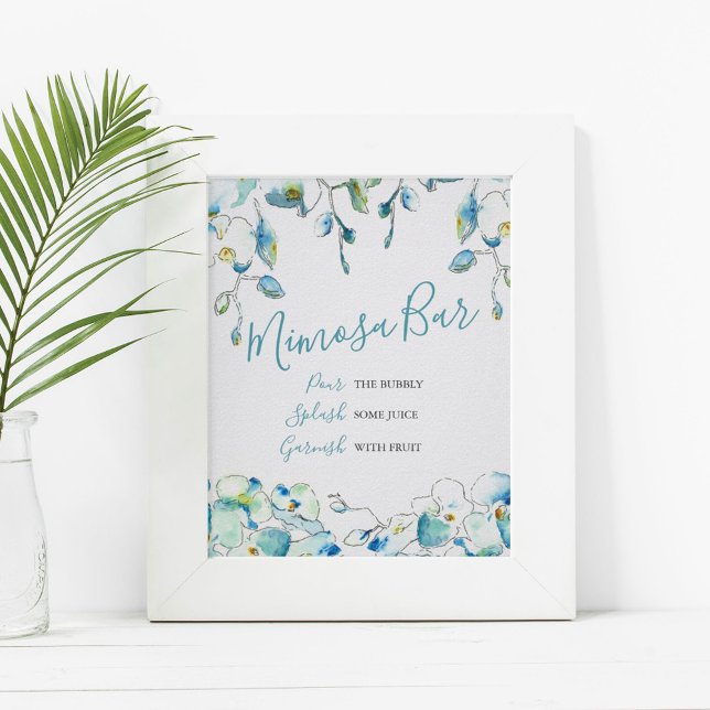 Póster Flores de Acuarela Azul de Mimosa Bar (Subido por el creador)
