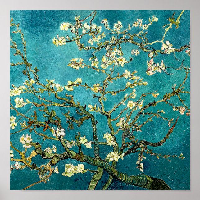 Póster Flores de almendro de Van Gogh Clasicismo Impresio (Frente)