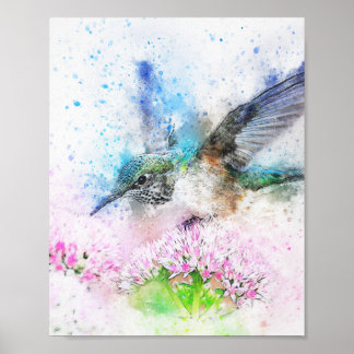 Póster Flores de animales de aves
