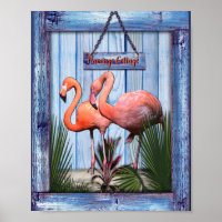 Flores de arty rosa sobre textura de madera azul