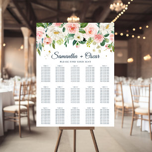Póster Flores de belleza y gotas de oro de color rosa mod