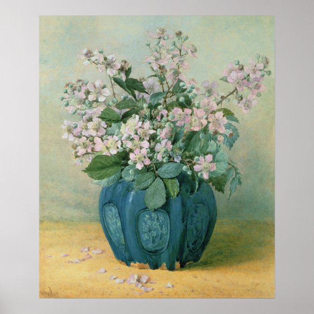 Póster Flores de Blackberry (Frente)