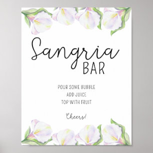 Póster Flores de Calla - poster del bar Sangria
