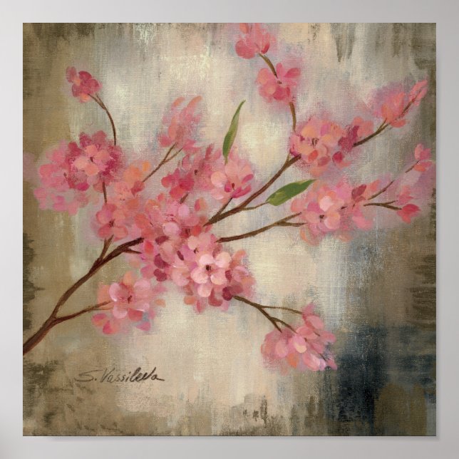 Póster Flores de cerezo (Frente)