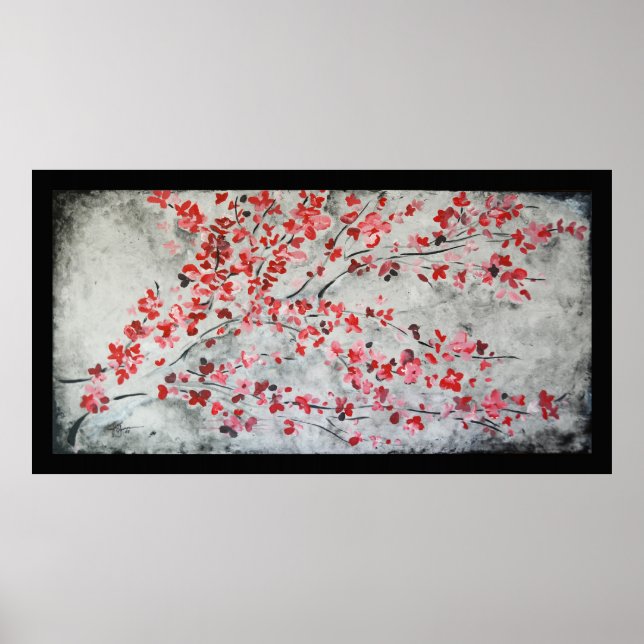 Póster Flores de cerezo 1 (Frente)