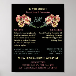 Póster Flores de clavel, Casa de funerales, Directores