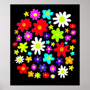 Póster Flores de colores
