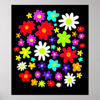 Póster Flores de colores
