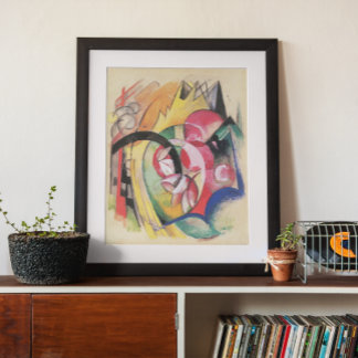 Póster Flores de colores (también conocido como Formas ab