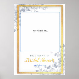 Póster Flores de cristal Booth de foto cortado con ducha