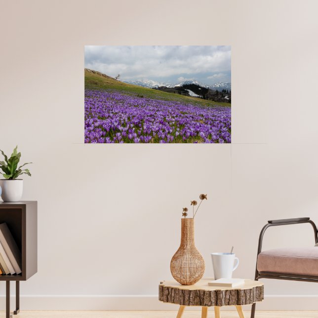 Póster Flores de croco en Velika Planina, Eslovenia (Salón 3)