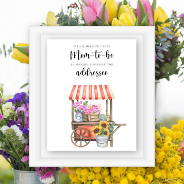 Póster Flores de ducha de bebé - Ayude a la futura madre  (Subido por el creador)