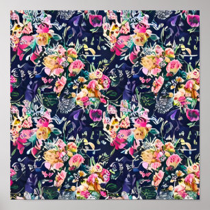 Póster Flores de época