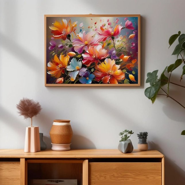 Póster Flores de época pintando toros modernos (Subido por el creador)