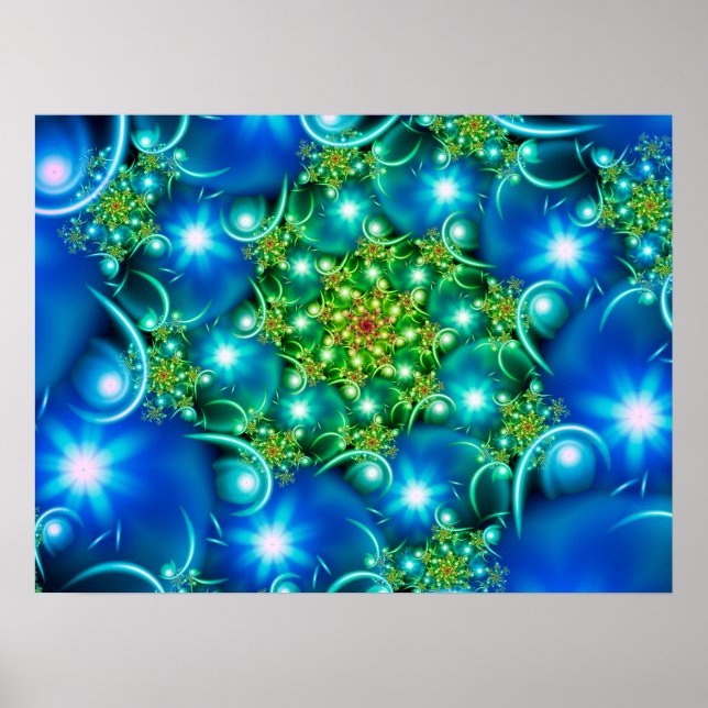 Póster Flores de Estrella Azul (Frente)