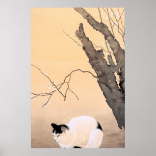 Póster Flores de gato y ciruela - Hishida Shunso