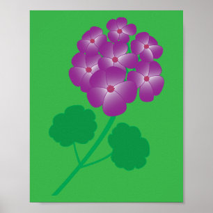Póster Flores de Geranio