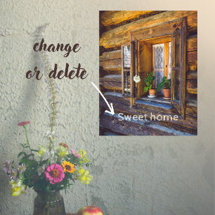 Póster Flores de geranio en la ventana