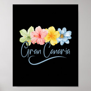 Póster Flores de Gran Canaria Islas Canarias España Flora