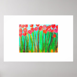 Póster Flores de hierba alta