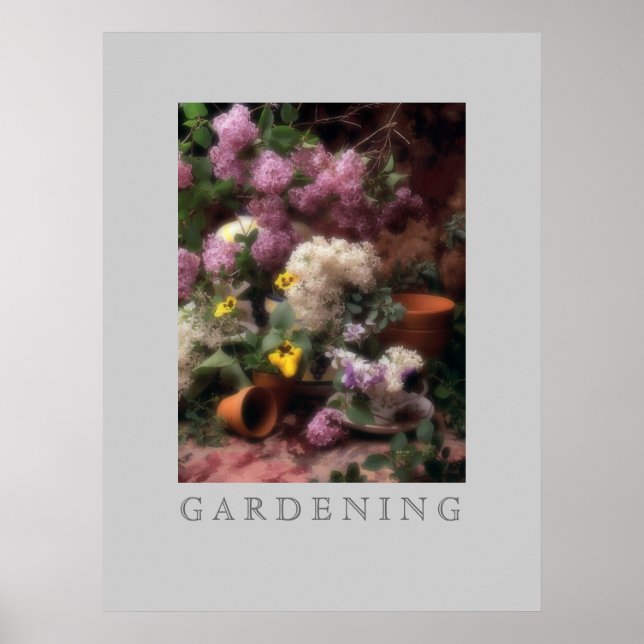 Póster Flores de jardín (Frente)