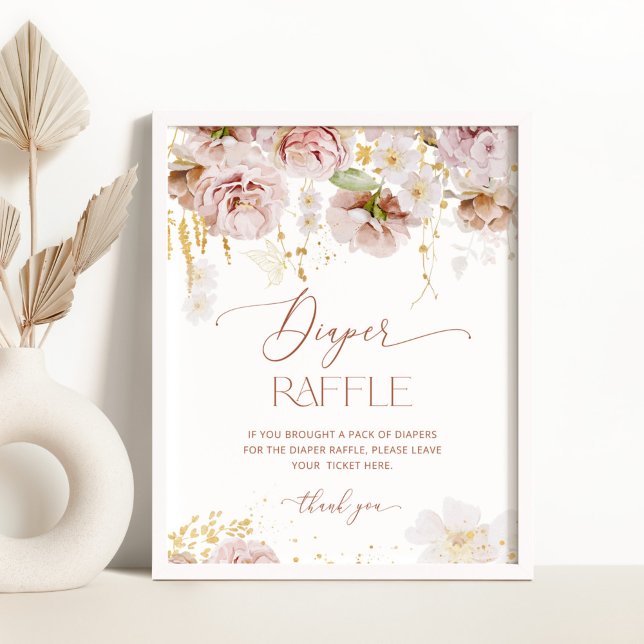 Póster Flores de jardín Poster de rifa de pañales (Subido por el creador)