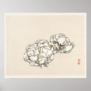 Póster Flores de Kōno Bairei (1844-1895)