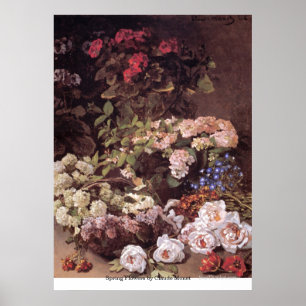 Póster Flores de la primavera de Claude Monet