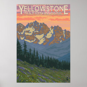 Póster Flores de la primavera - parque nacional de