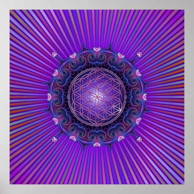Póster FLORES DE LA VIDA / Blume des Lebens - Mandala I (Frente)