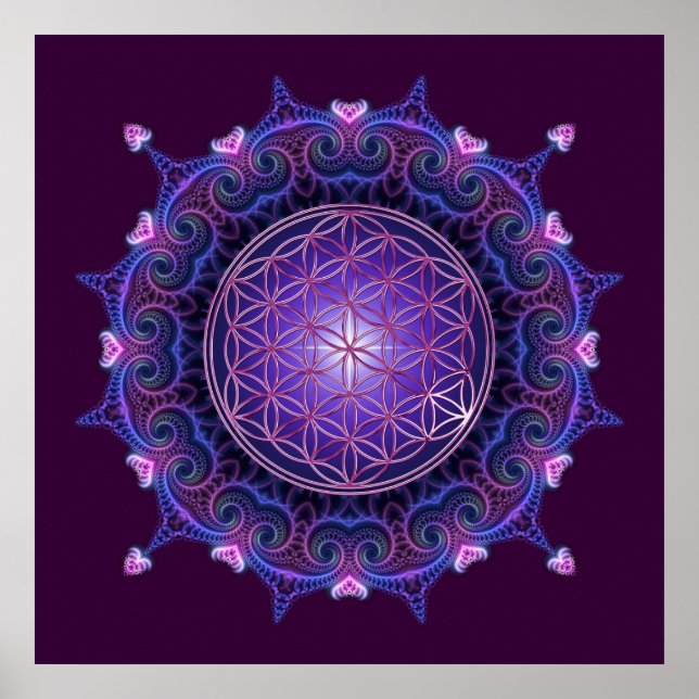 Póster FLORES DE LA VIDA / Blume des Lebens - Mandala I (Frente)
