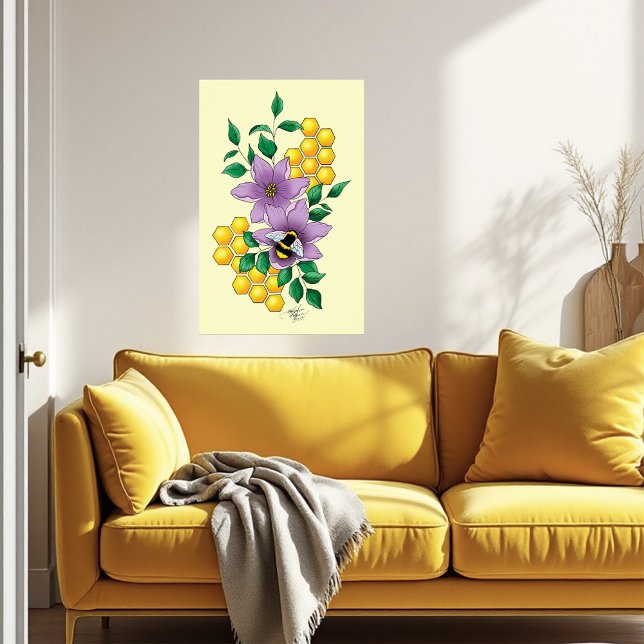Póster Flores de lavanda de abedul amarillo (Subido por el creador)