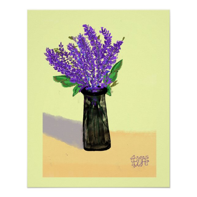 Póster Flores de lavanda vibrantes, inspiradas en la natu (Anverso)