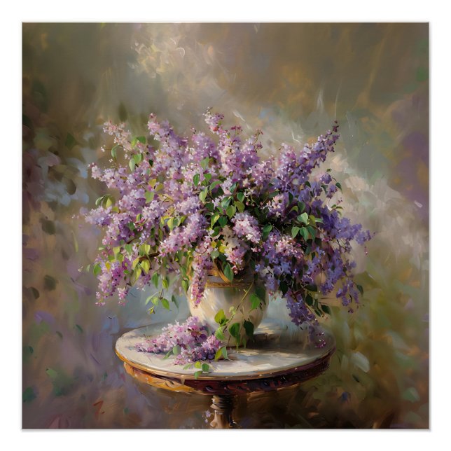 Póster Flores de Lilac en Vase (Anverso)