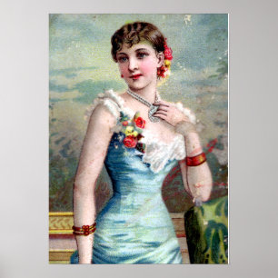 Póster FLORES DE MARFIL (mediados del siglo XIX)