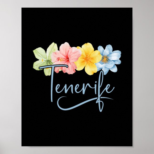 Póster Flores de Menorca España Islas Learic Floral Vacac (Frente)