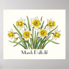 Póster Flores de Narciso de Marzo
