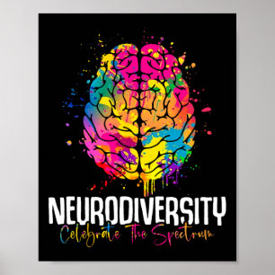 Póster Flores de Neurodiversidad Consciente del Autismo N