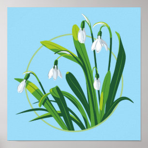 Póster Flores de nieve