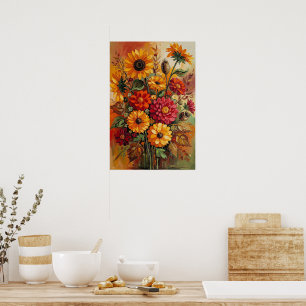 Póster Flores de Otoño, Colores de Otoño,