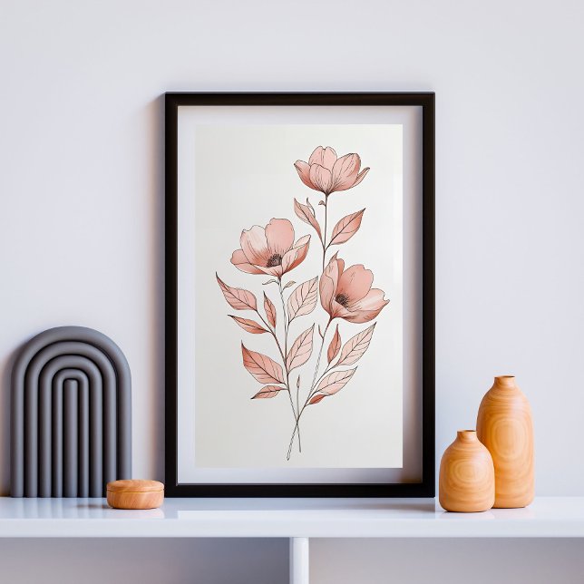 Póster Flores de Otoño Minimalistas (Subido por el creador)