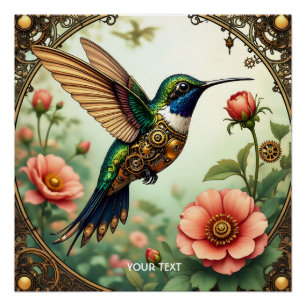 Póster Flores de pájaro al vapor