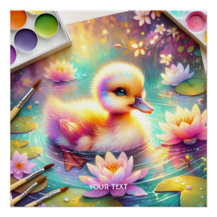 Póster Flores de pato para bebé y grasas