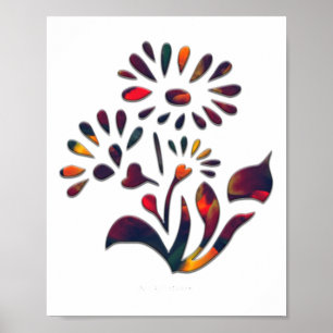 Póster Flores de Pepper Dos Pegatinas